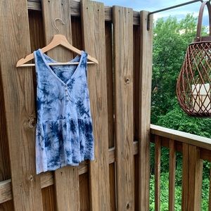 Vintage Refresh Tie-Dye Peplum Tank